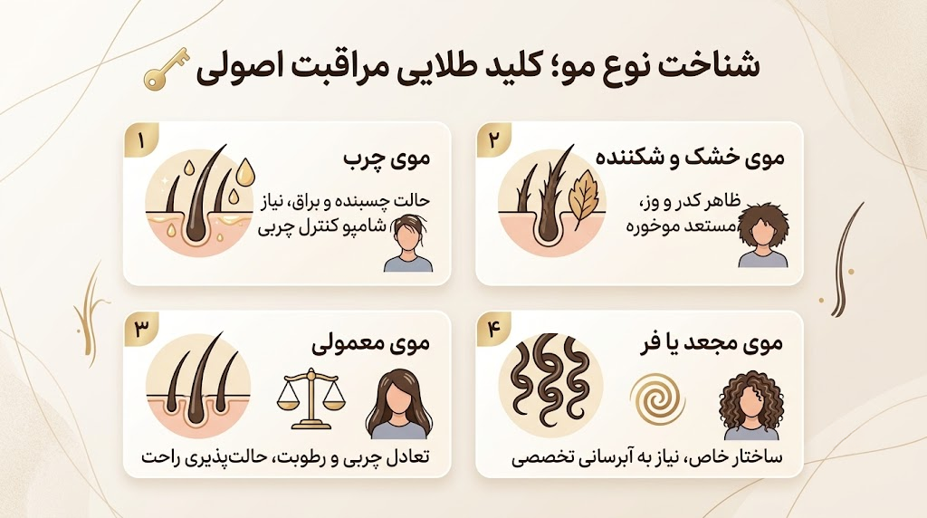 شناخت نوع مو؛ کلید طلایی مراقبت اصولی