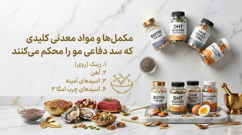 مکمل‌ها و مواد معدنی کلیدی که سد دفاعی مو را محکم می‌کنند